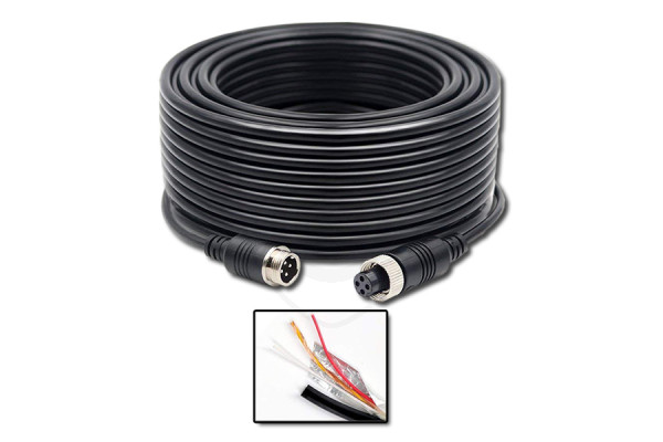 Produžni 4-PIN oklopljeni kabel muški / ženski za kamere u vozilu