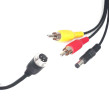 Redukcija s 4-PIN muški / 2x RCA muški + napajanje muški