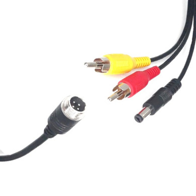 Redukcija s 4-PIN muški / 2x RCA muški + napajanje muški