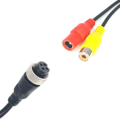 Redukcija 4-PIN ženski / 1x RCA ženski + napajanje ženski