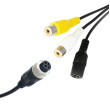 Redukcija 4-PIN ženski / 2x RCA ženski + napajanje ženski