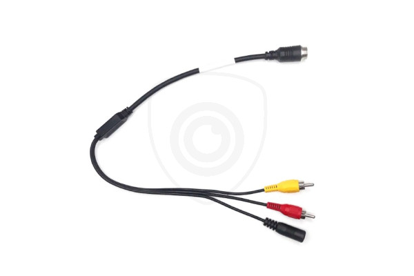 Redukcija 4-PIN muški / 2x RCA muški + DC napajanje ženski