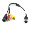 Redukcija 4-PIN muški / 2x RCA muški + DC napajanje ženski