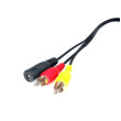 Redukcija 4-PIN muški / 2x RCA muški + DC napajanje ženski