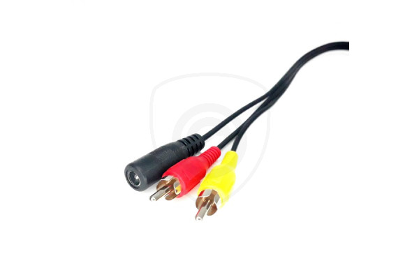 Redukcija 4-PIN muški / 2x RCA muški + DC napajanje ženski