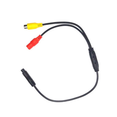 Redukcija s Mini 4-PIN muški na 1x RCA ženski + napajanje ženski