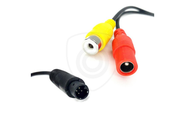 Redukcija s Mini 4-PIN muški na 1x RCA ženski + napajanje ženski