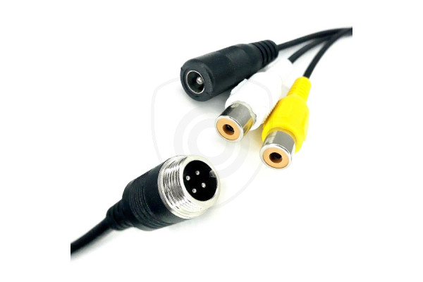 Redukcija 4-PIN muški / 2x RCA ženski + DC napajanje ženski
