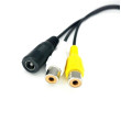Redukcija 4-PIN muški / 2x RCA ženski + DC napajanje ženski
