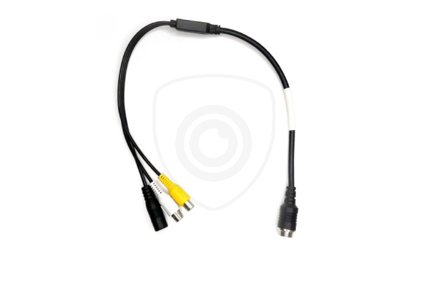 Redukcija 4-PIN muški / 2x RCA ženski + DC napajanje ženski