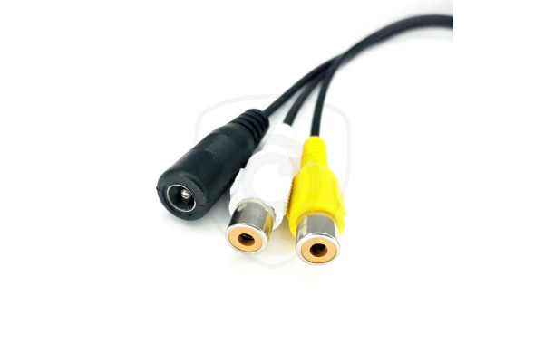 Redukcija 4-PIN muški / 2x RCA ženski + DC napajanje ženski