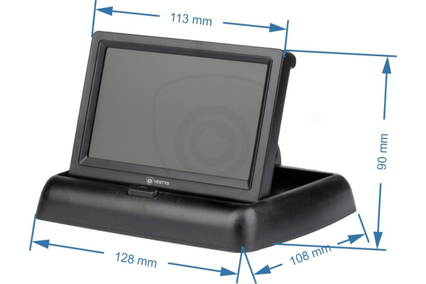 Preklopni monitor za auto 4.3″ za kamere za vožnju unatrag