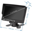 Samostojeći monitor za auto 7″ za prikaz 4 kamere