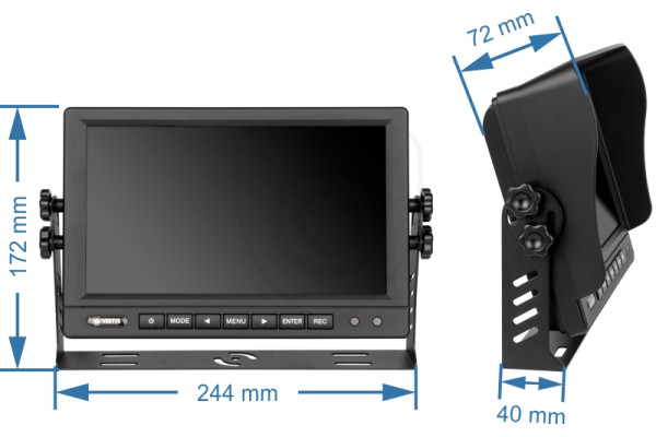 Monitor za gospodarska vozila VESTYS AHD 9″ Quad
