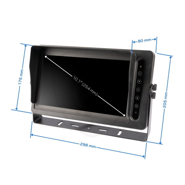 vodootporni AHD monitor 10,1 inča Quad za kameru dimenzije