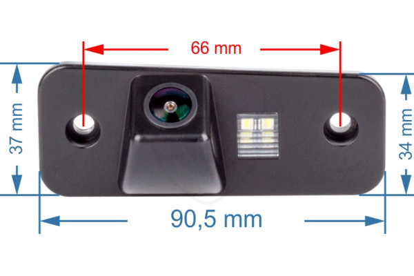 Rikverc kamera Hyundai Santa Fe 2006, 2007, 2008, 2009, 2010, 2011, 2012, s mogućnošću LED osvjetljenja